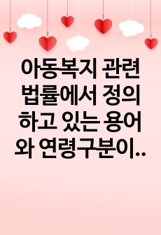 아동복지 관련 법률에서 정의하고 있는 용어와 연령구분이 실제적인 법 적용과정에서 문제를 일으킨 사례를 조사해 보고, 그 해결방안을 서술하시오.