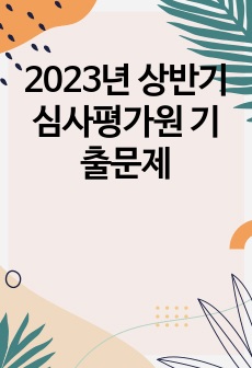 2023년 상반기 심사평가원 기출문제