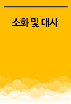 소화 및 대사