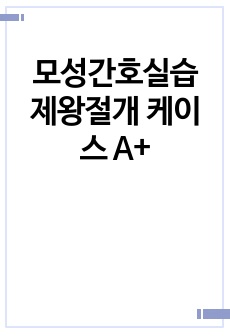 모성간호실습 제왕절개 케이스 A+