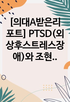 [의대A받은리포트] PTSD(외상후스트레스장애)와 조현병(Schizophrenia)의 연관성에 대하여