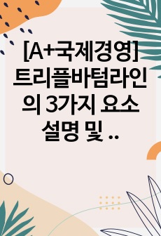 [A+국제경영] 트리플바텀라인의 3가지 요소 설명 및 예시와 중요 시사점