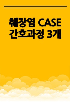 췌장염 CASE 간호과정 3개