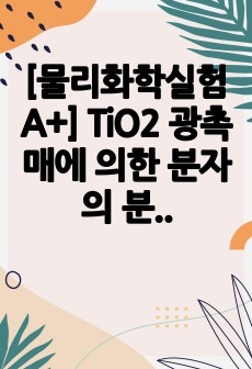 [물리화학실험 A+] TiO2 광촉매에 의한 분자의 분해