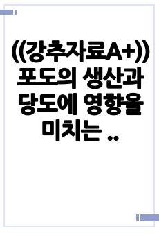 ((강추자료A+))포도의 생산과 당도에 영향을 미치는 다양한 요인들 - 환경적 요인들, 바닷바람, 화산재, 번개, 당도를 저하시키는 요인들