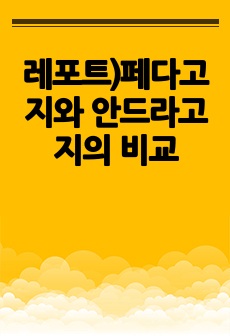 레포트)페다고지와 안드라고지의 비교