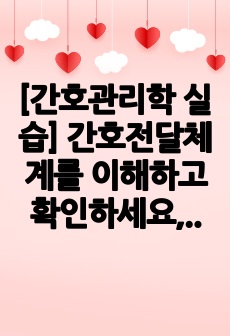 [간호관리학 실습] 간호전달체계를 이해하고 확인하세요, 실습병원의 간호인적자원 관리를 위한 간호부의 다양한 전략을 확인해 보세요.