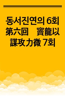 동서진연의 6회第六回　竇龍以謀攻力微 7회