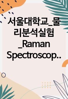 서울대학교_물리분석실험_Raman Spectroscopy(2024)