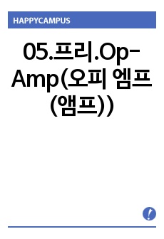 05.프리.Op-Amp(오피 엠프(앰프))